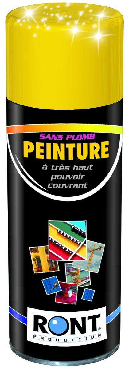 Peinture aérosol Le Spray brillant jaune or 1004 400ml - RUST