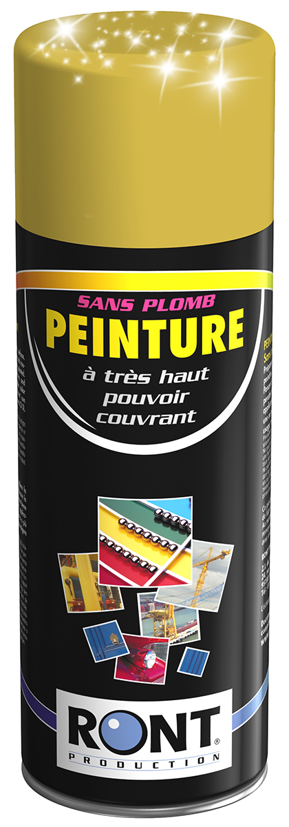 PEINTURE RAL 1011 Beige Brun - Finition Brillante - Aérosol 520 ML - Ront