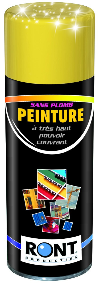 PEINTURE RAL 1018 Jaune Zinc - Finition Brillante - Aérosol 520 ML - Ront