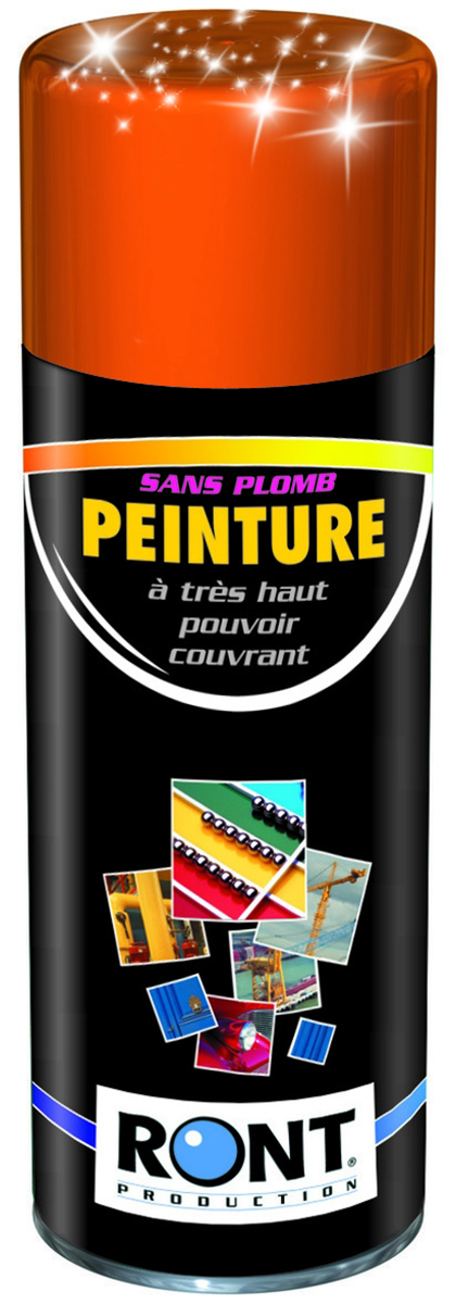 PEINTURE RAL 2002 Orange Sang - Finition Brillante - Aérosol 520 ML- Ront