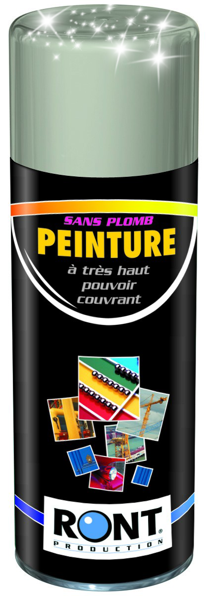 BOMBE DE PEINTURE RAL 7030 Gris pierre -  Finition Brillante - Aérosol 520 mL brut - Ront