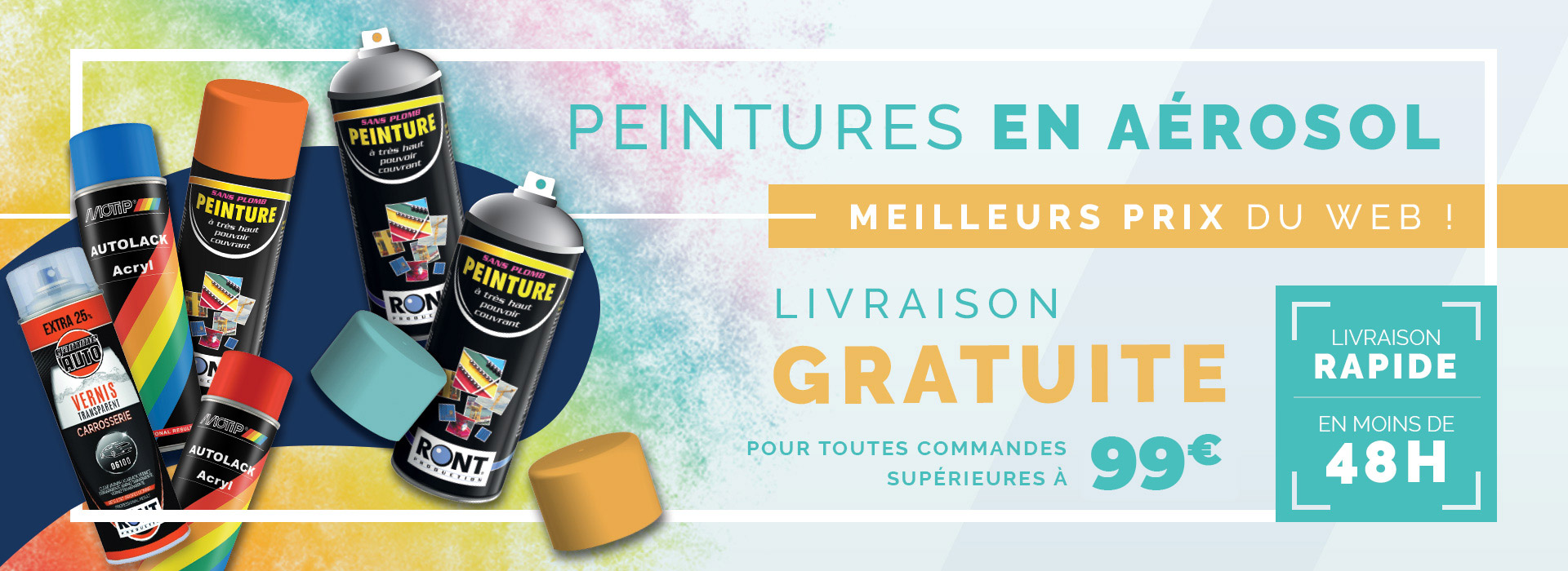 SprayBoutic - Peintures en Aérosol - Meilleurs prix du web - Livraison gratuite à partir de 99€