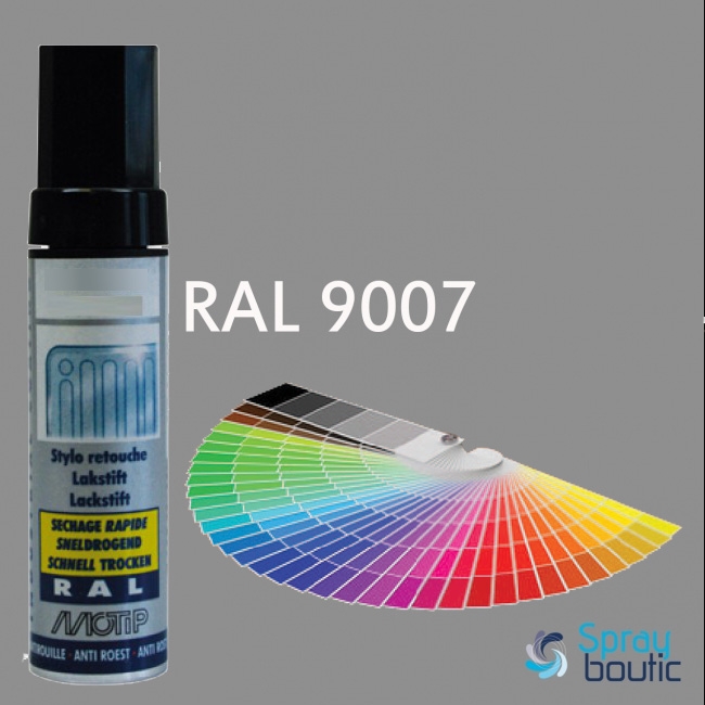 Stylo de retouche RAL 9002 - Blanc gris brillant 12ml - Bleu Distri