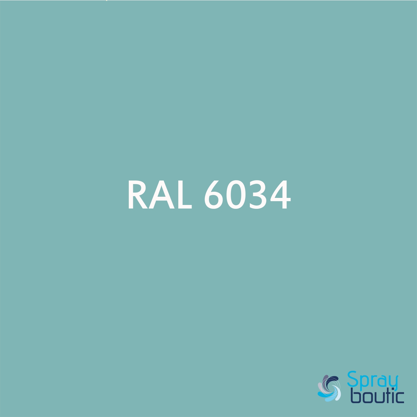 BOMBE DE PEINTURE RAL 6034 Turquoise Pastel - Aérosol 520 mL brut - Ront