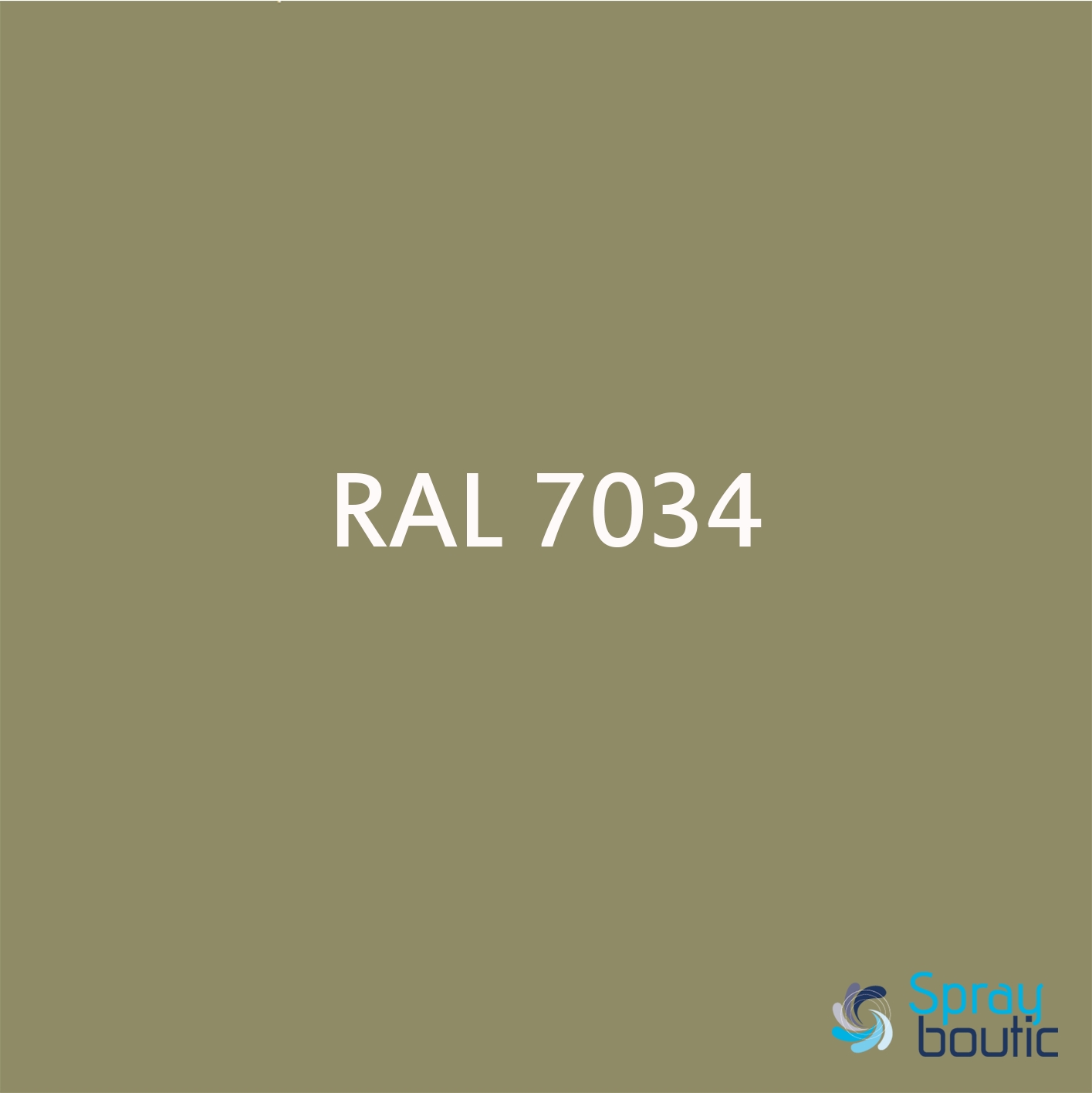 BOMBE DE PEINTURE RAL 7034 Gris-jaune  - Finition Brillante - Aérosol 520 mL brut - Ront
