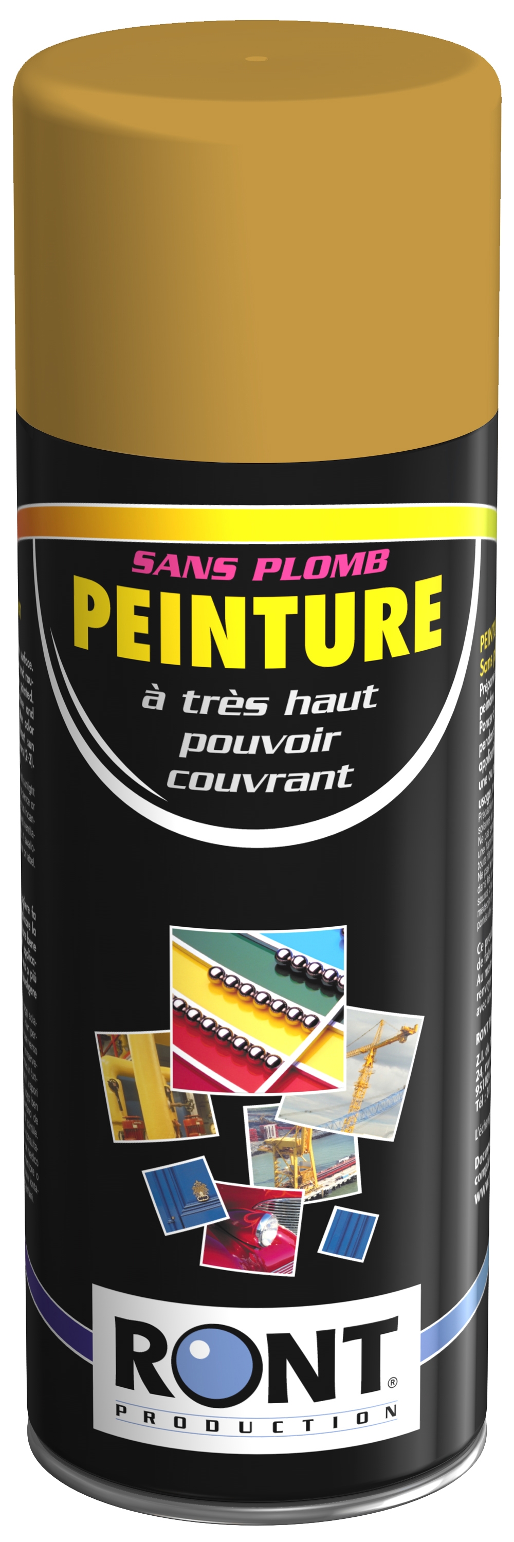 BOMBE DE PEINTURE RAL 1005 Jaune Miel - Aérosol 520 mL brut - Ront