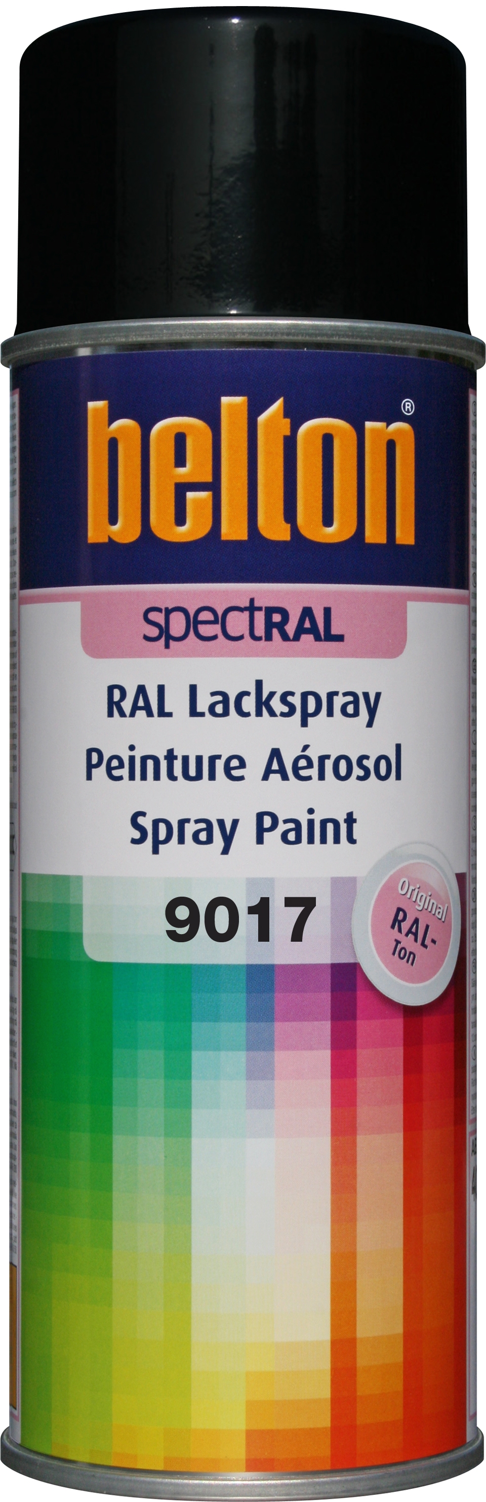 BOMBE DE PEINTURE RAL 9017 Noir Signalisation - Aérosol 400 ML - Belton : 324193