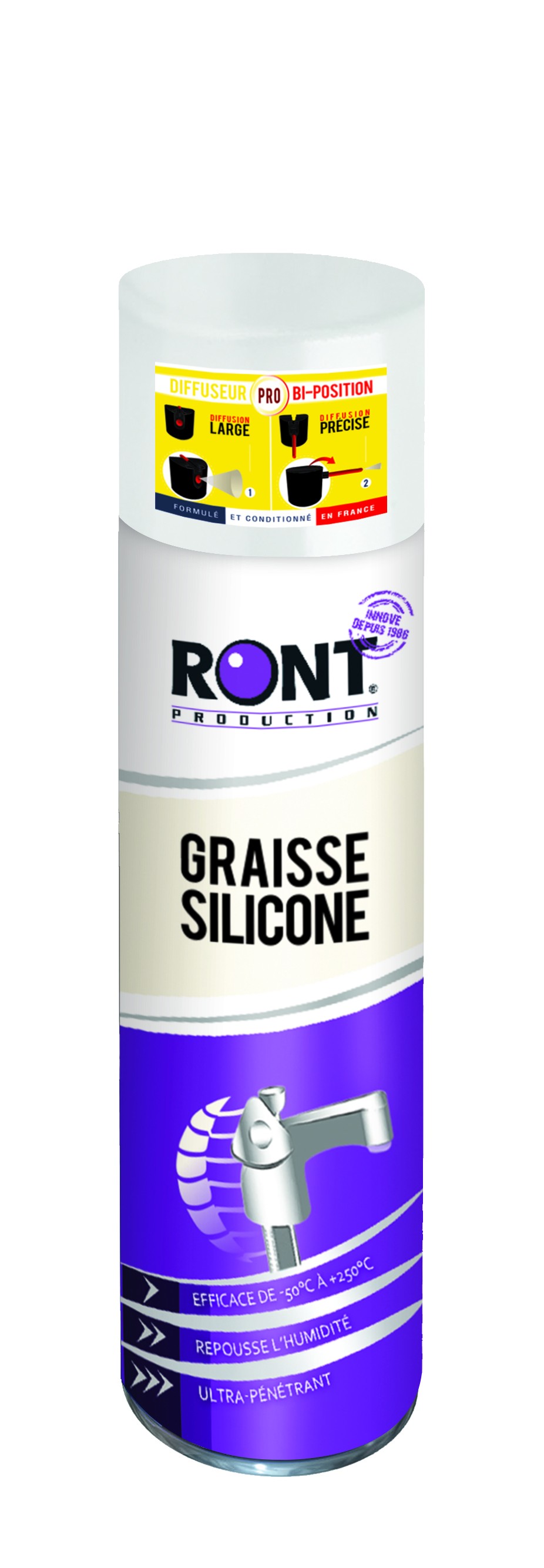 GRAISSE SILICONE PROFESSIONNELLE - Aérosol 650 mL brut