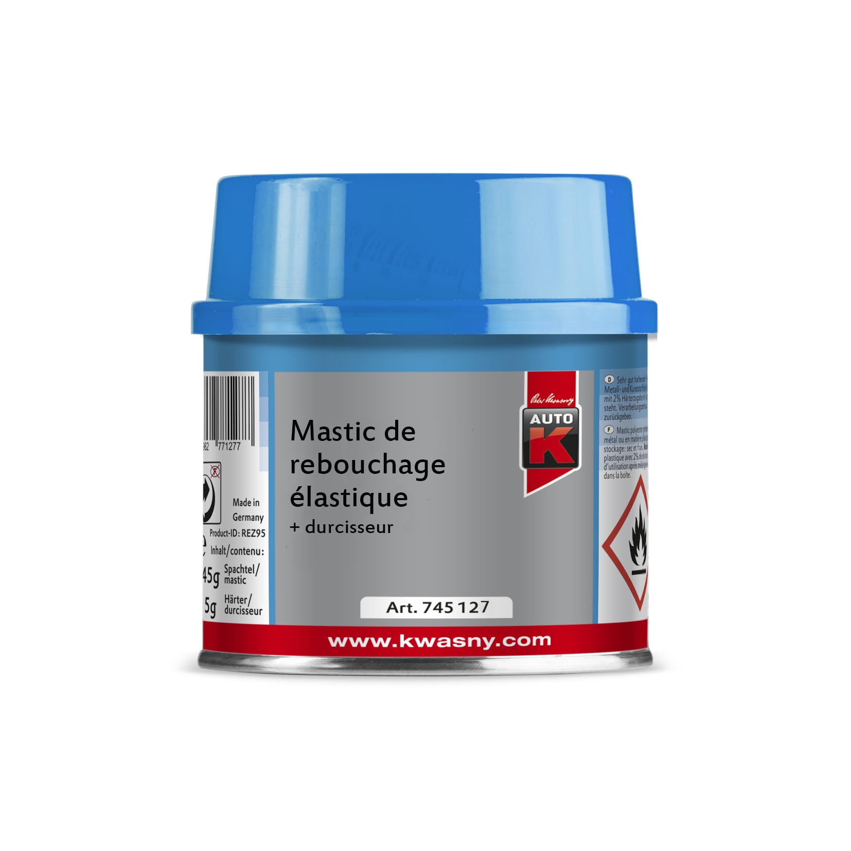 MASTIC REBOUCHAGE ELASTIQUE 200GR + DURCISSEUR- AUTO-K 745127