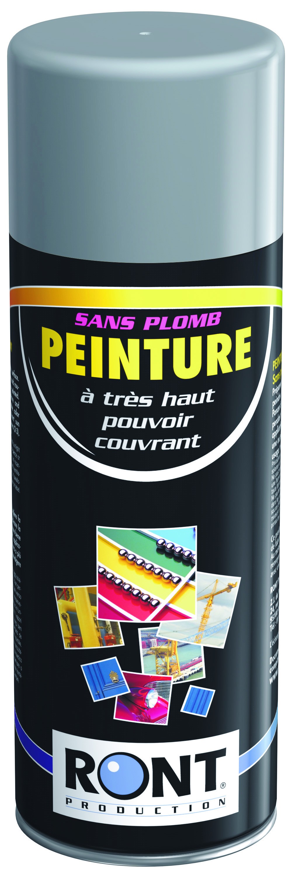 PEINTURE AFNOR 690 Gris alu - Aérosol 520 mL brut