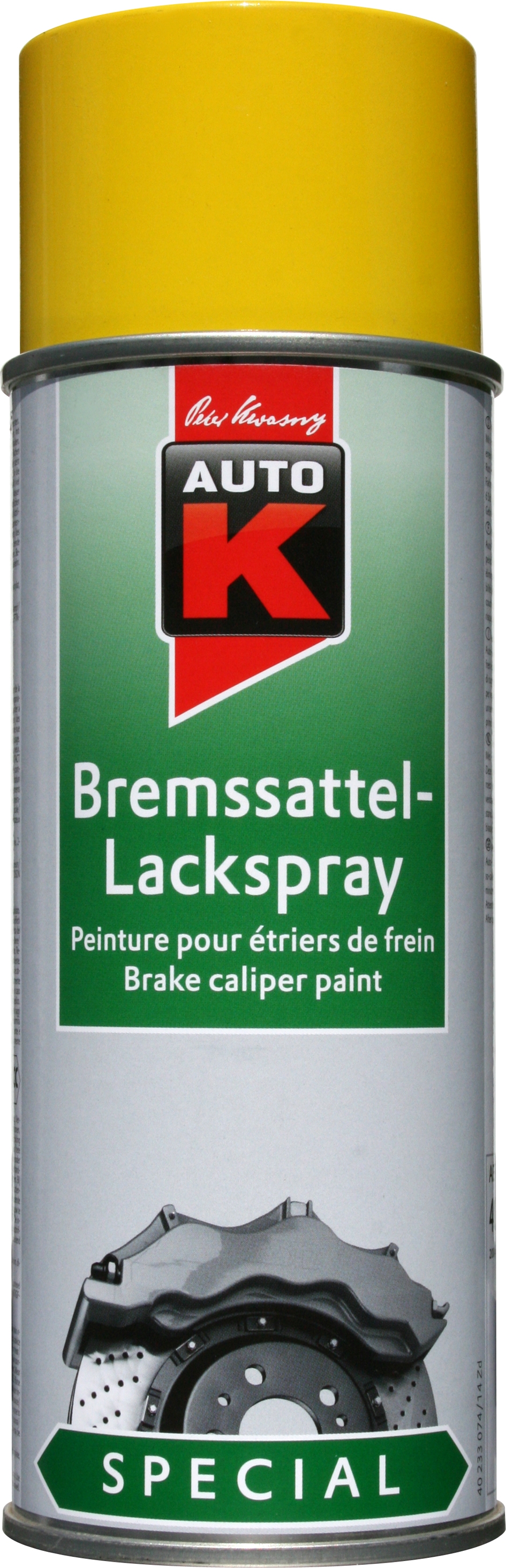 PEINTURE JAUNE POUR ETRIER FREIN - Aérosol 400 ML - AUTO-K : 233075