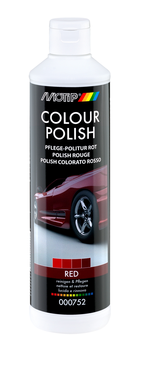 POLISH Carrosserie Couleur ROUGE - 500 ml - MOTIP 752