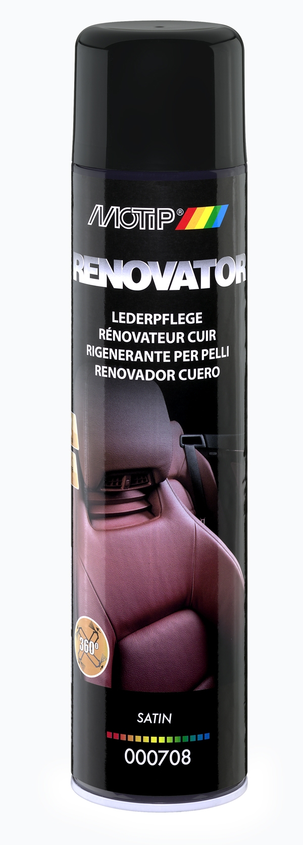 RENOVATEUR CUIR AEROSOL MULTIPOSITIONS 600 ML - MOTIP 708