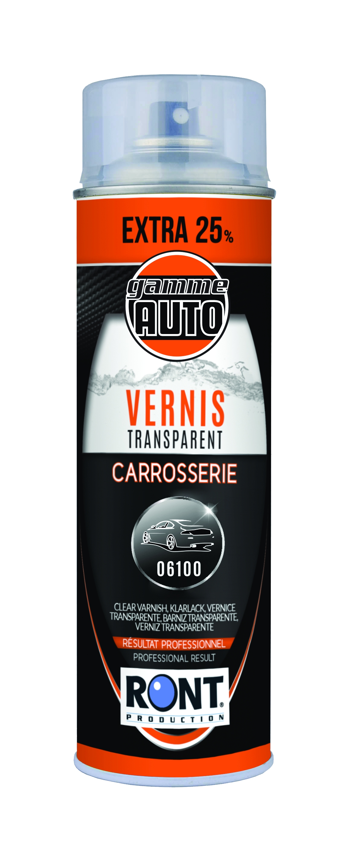 VERNIS CARROSSERIE Universel Brillant RONT 06100 Aérosol 400ml