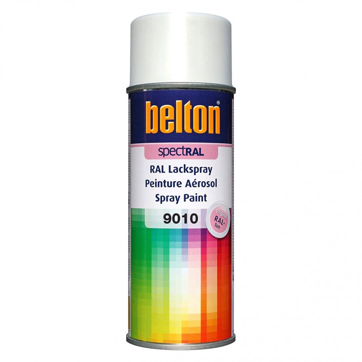 PEINTURE RAL 9010 Blanc Pur Bril. - Aérosol 400 ML - Belton : 324190