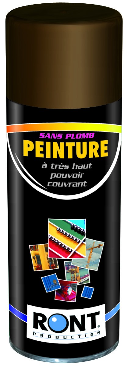 BOMBE DE PEINTURE RAL 8028 Brun terre - Aérosol 520mL brut - Ront