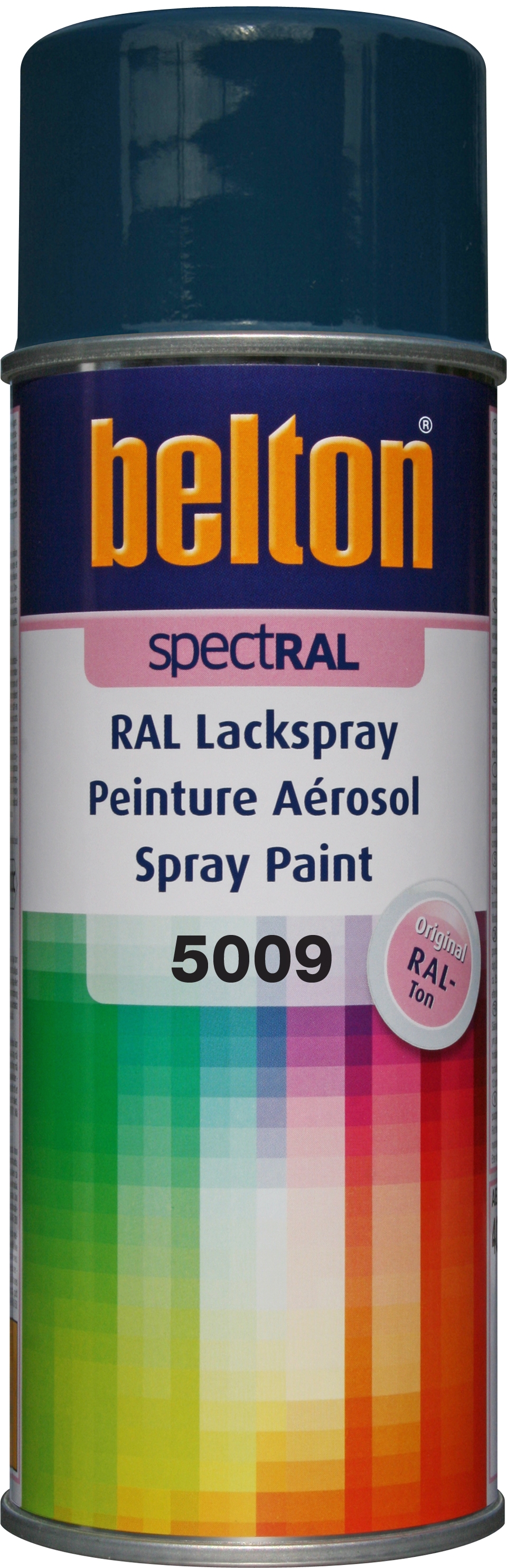 PEINTURE RAL 5009 Bleu Azur - Aérosol 400 ML - Belton : 324080