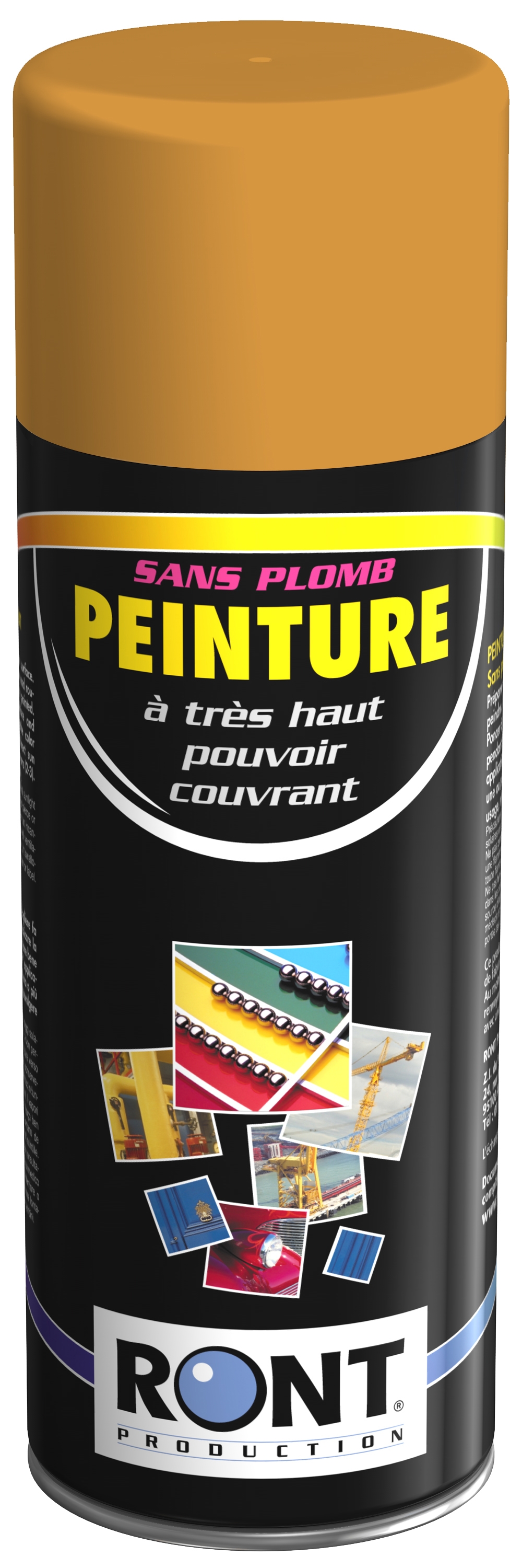 BOMBE DE PEINTURE RAL 1006 Jaune Mais - Aérosol 520 mL brut - Ront