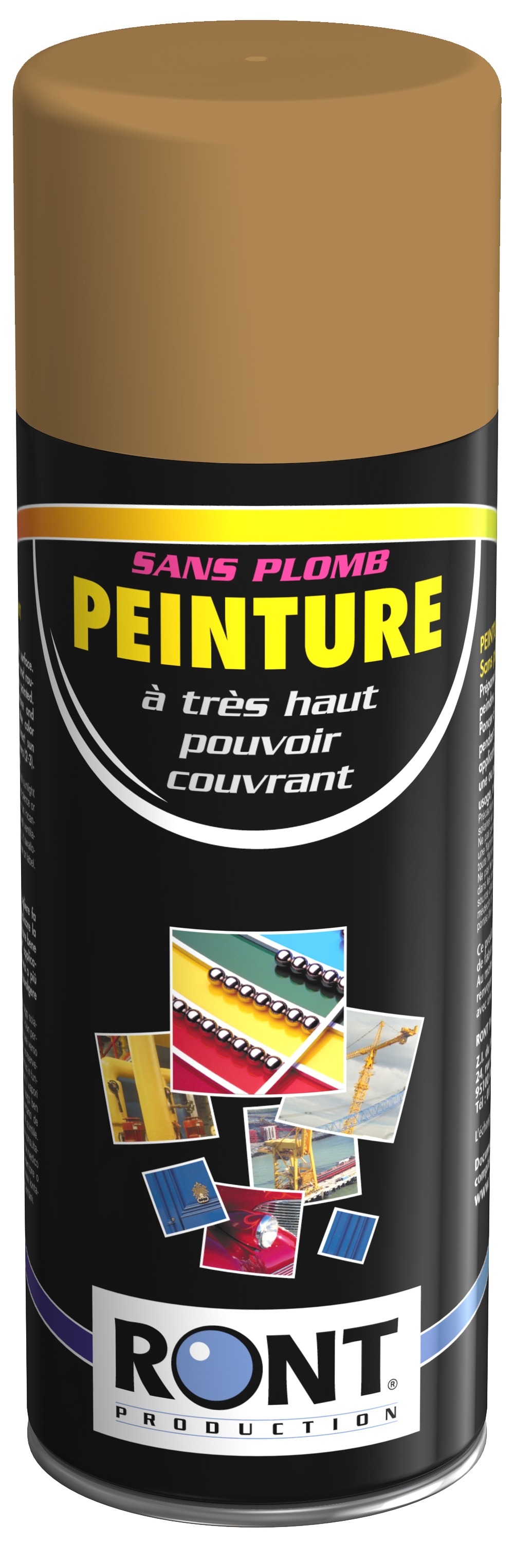 BOMBE DE PEINTURE RAL 1012 Jaune Citron  - Aérosol 520 mL brut - Ront