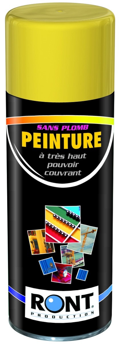 BOMBE DE PEINTURE RAL 1018 Jaune zinc - Aérosol 520 mL brut - Ront