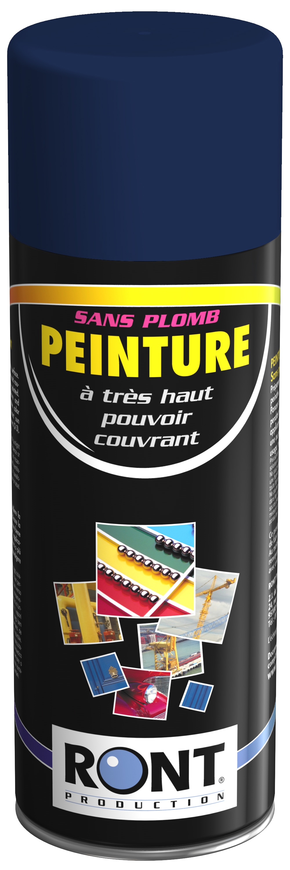 BOMBE DE PEINTURE RAL 5013 Bleu Cobalt - Aérosol 520 mL brut - Ront