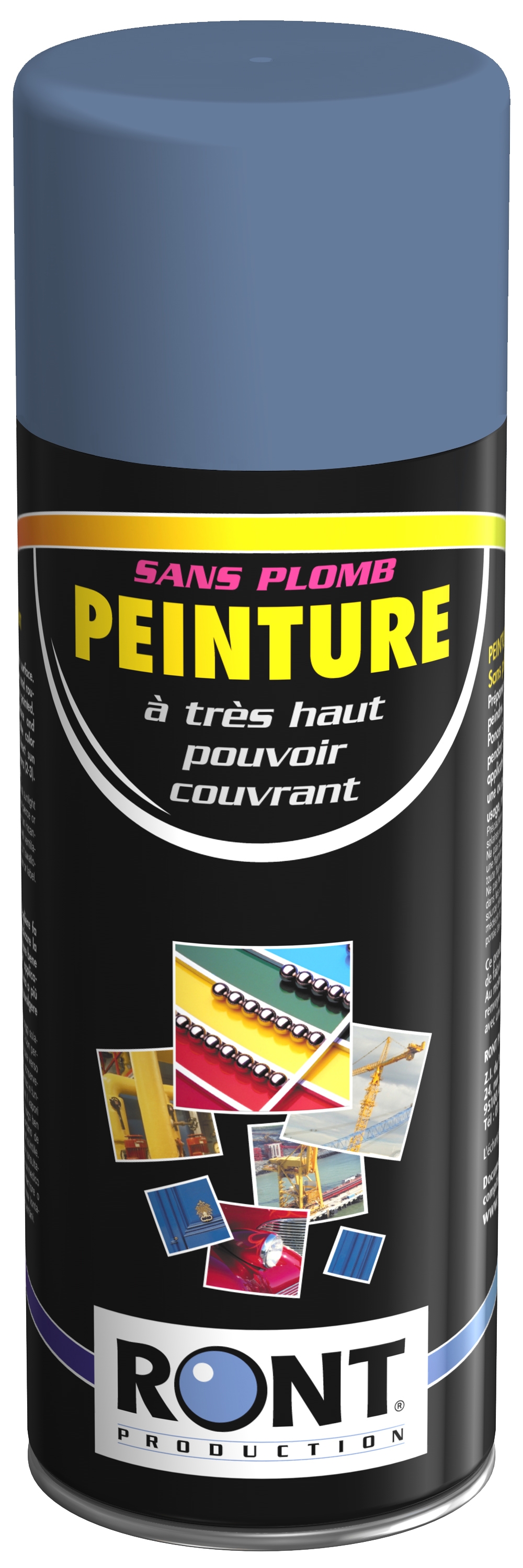 BOMBE DE PEINTURE RAL 5014 Bleu Pigeon  - Aérosol 520 mL - Ront