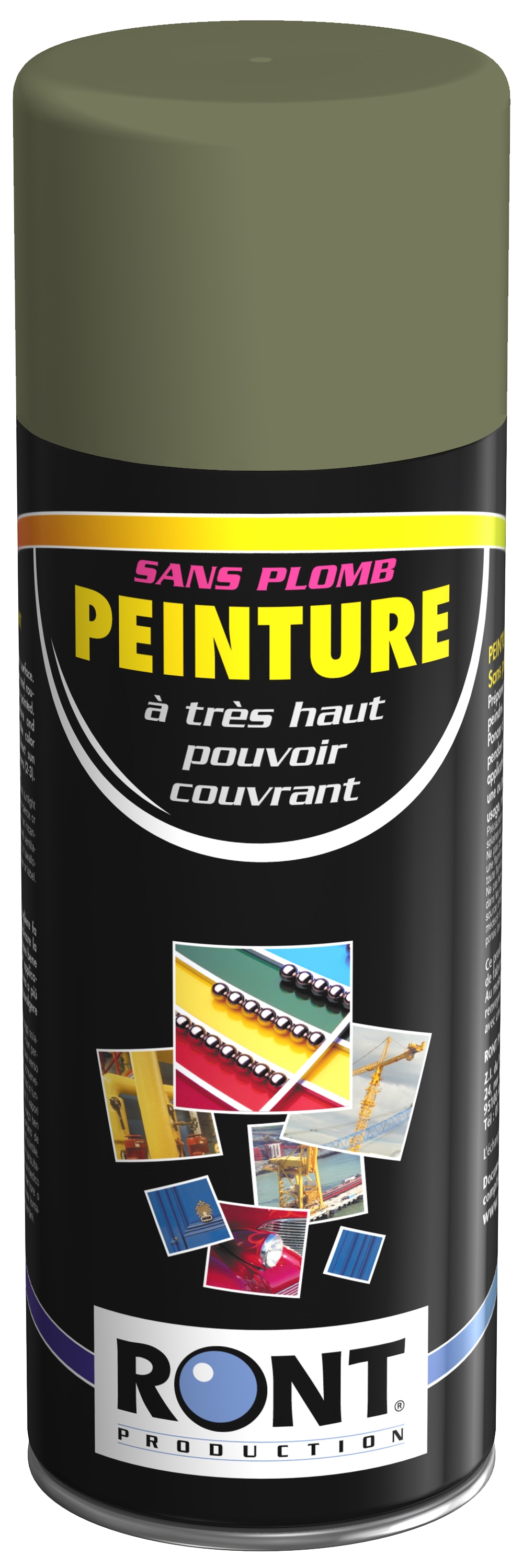 BOMBE DE PEINTURE RAL 6013 Vert Jonc - Aérosol 520 mL brut - Ront