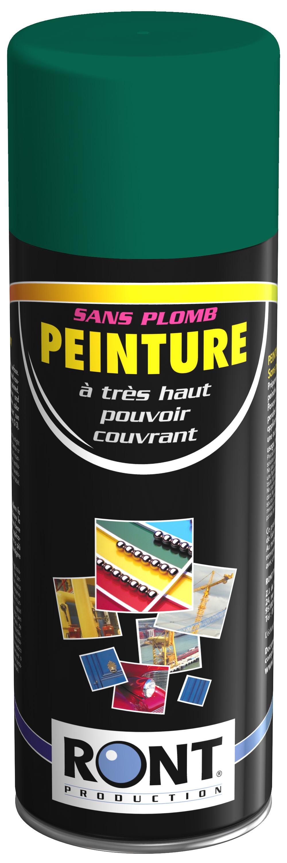 BOMBE DE PEINTURE RAL 6016 Vert Turquoise - Aérosol 520 mL brut - Ront