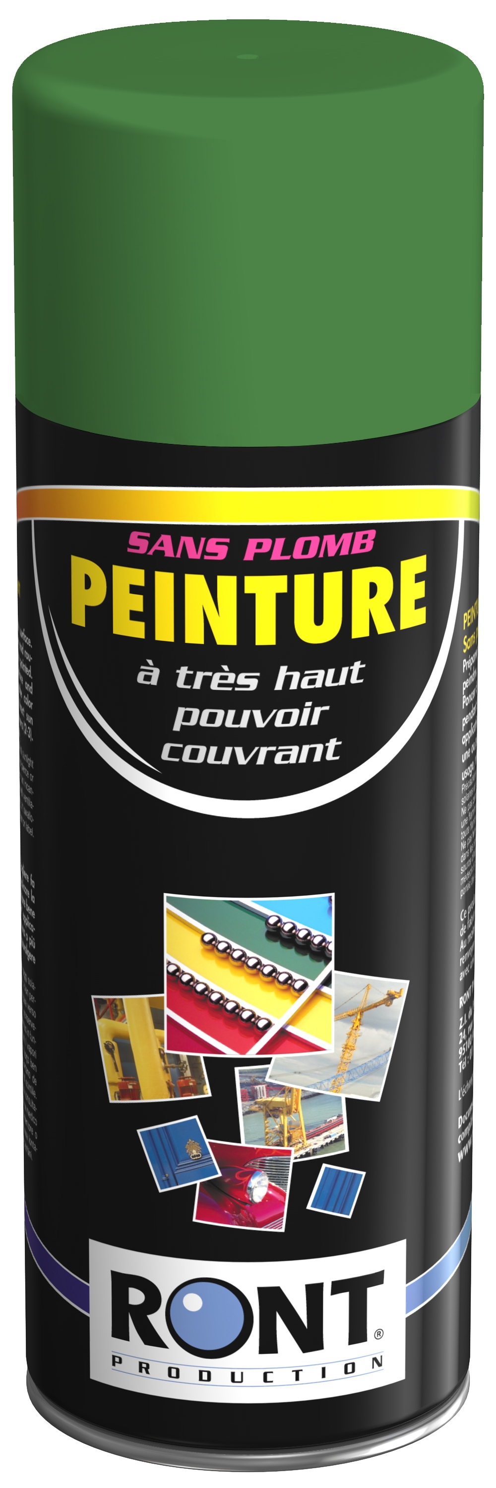 BOMBE DE PEINTURE RAL 6017 Vert Mai - Aérosol 520 mL brut - Ront