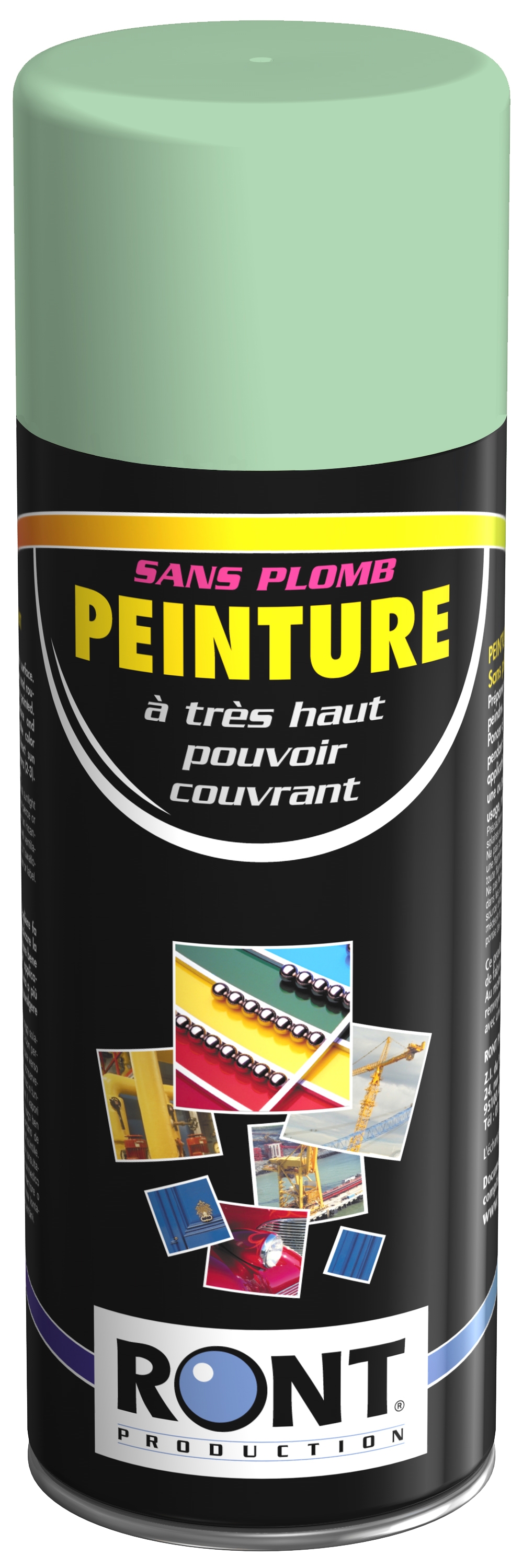 BOUTEILLE VERT VAPORISATEUR EAU CLAIRE RAL 6019 PEINTURE ACRYLIQUE