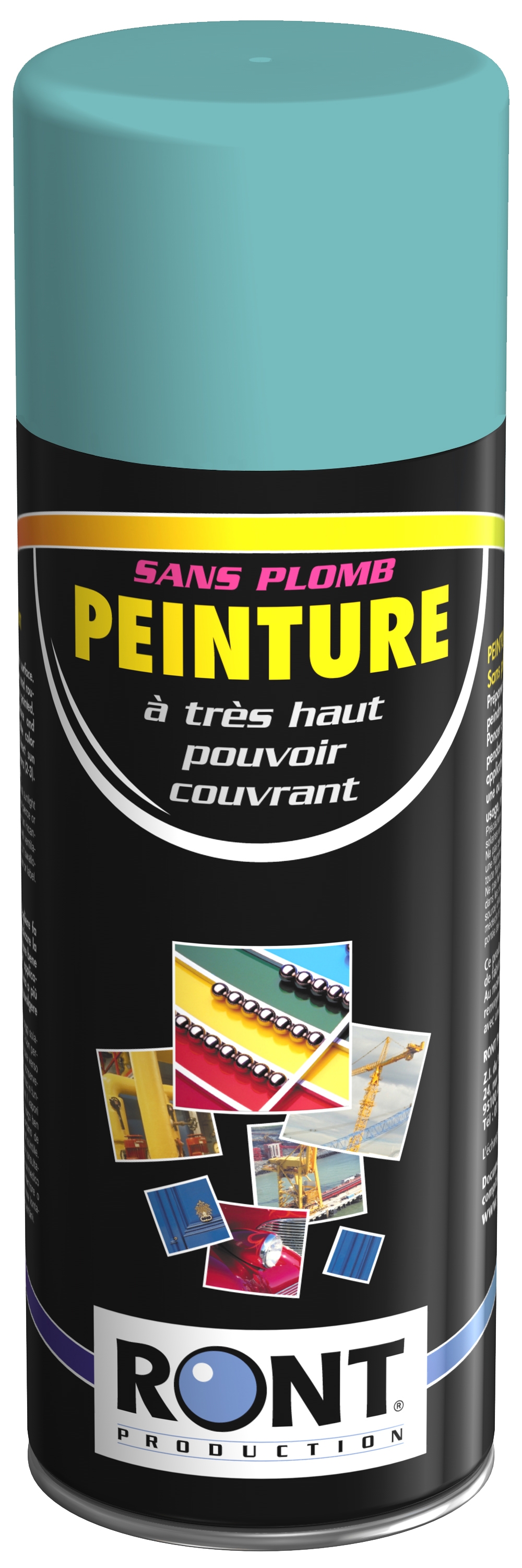 BOMBE DE PEINTURE RAL 6027 Vert Clair - Aérosol 520 mL brut - Ront