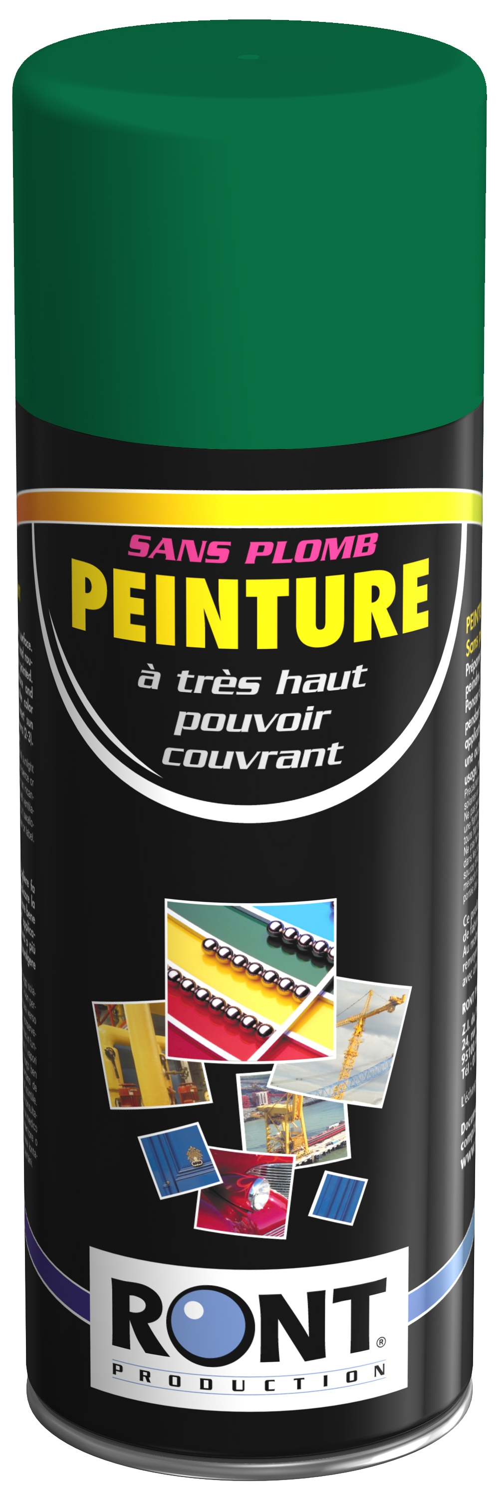 BOMBE DE PEINTURE RAL 6029 Vert Menthe - Aérosol 520 mL brut - Ront