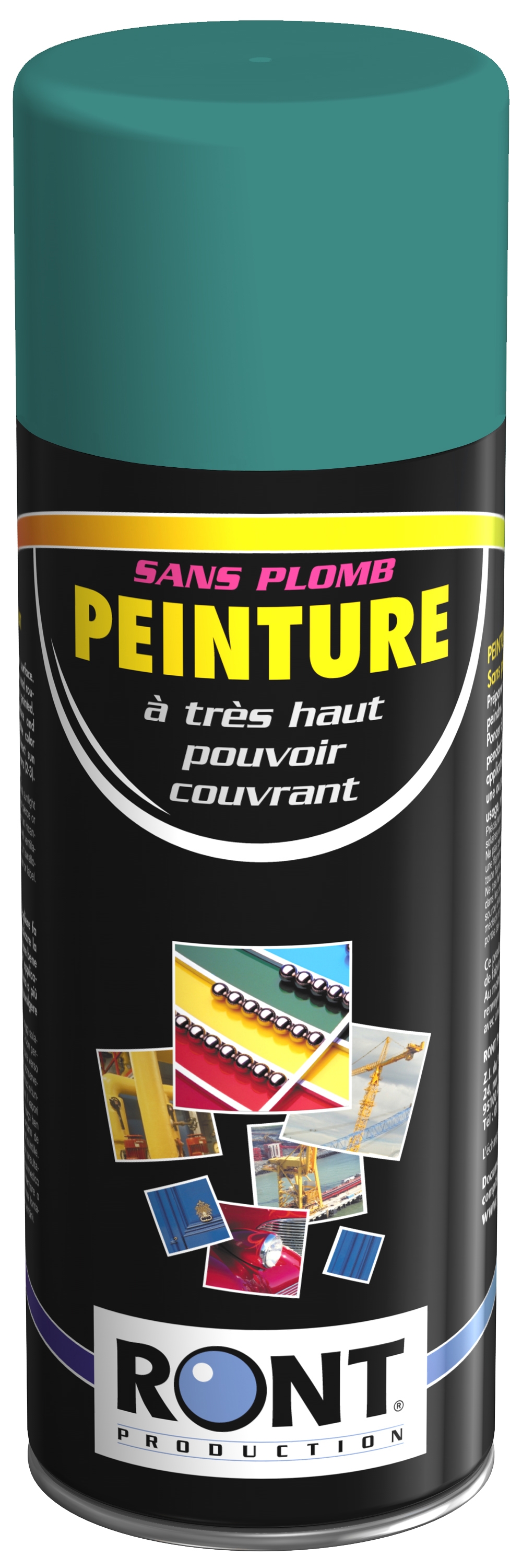 BOMBE DE PEINTURE RAL 6033 Turquoise Menthe - Aérosol 520 mL brut - Ront