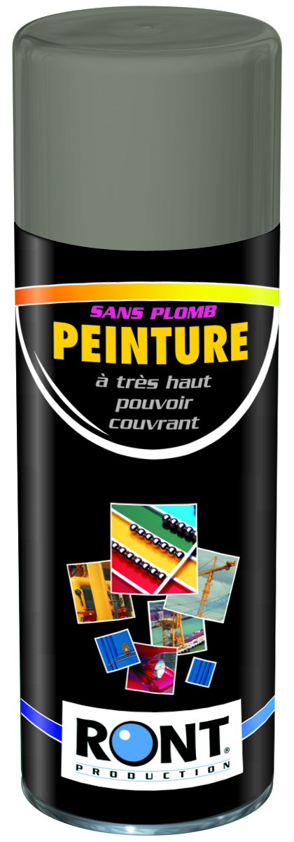 BOMBE DE PEINTURE RAL 7037 Gris poussière - Aérosol 520 mL brut - Ront