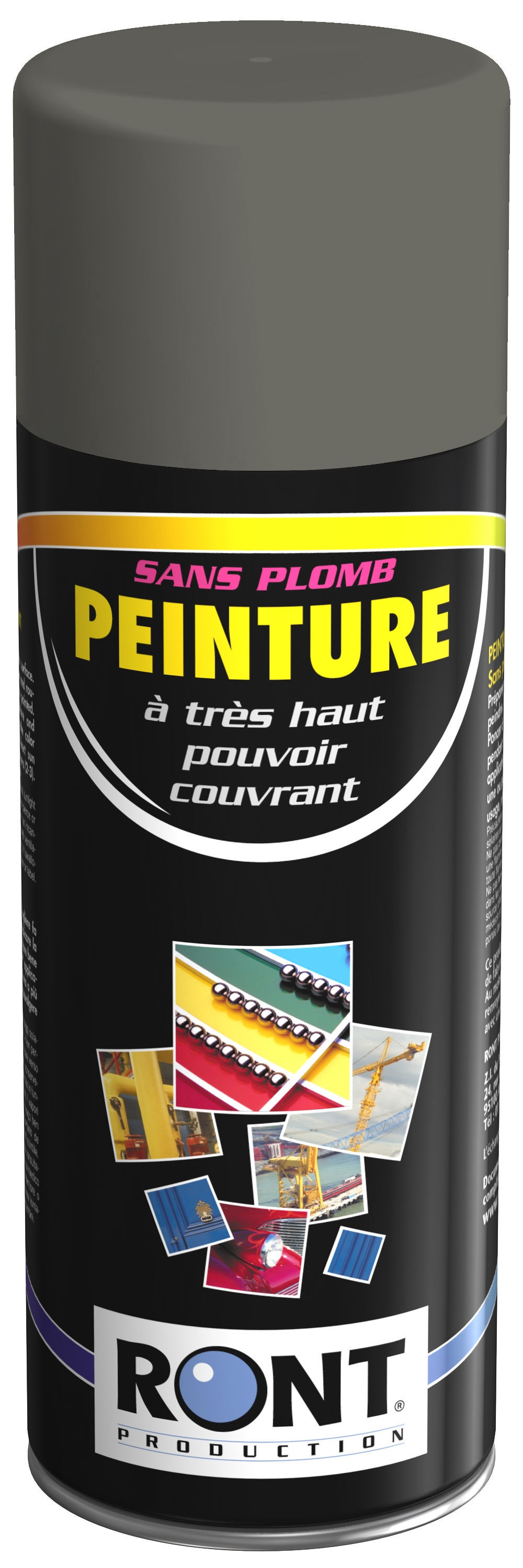 BOMBE DE PEINTURE RAL 7039 Gris Quartz - Aérosol 520 mL brut - Ront